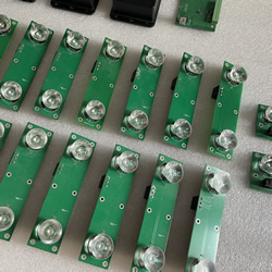 LED lighting modules for solar road safety lights