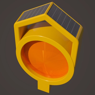 Solar road works light - warnleuchten